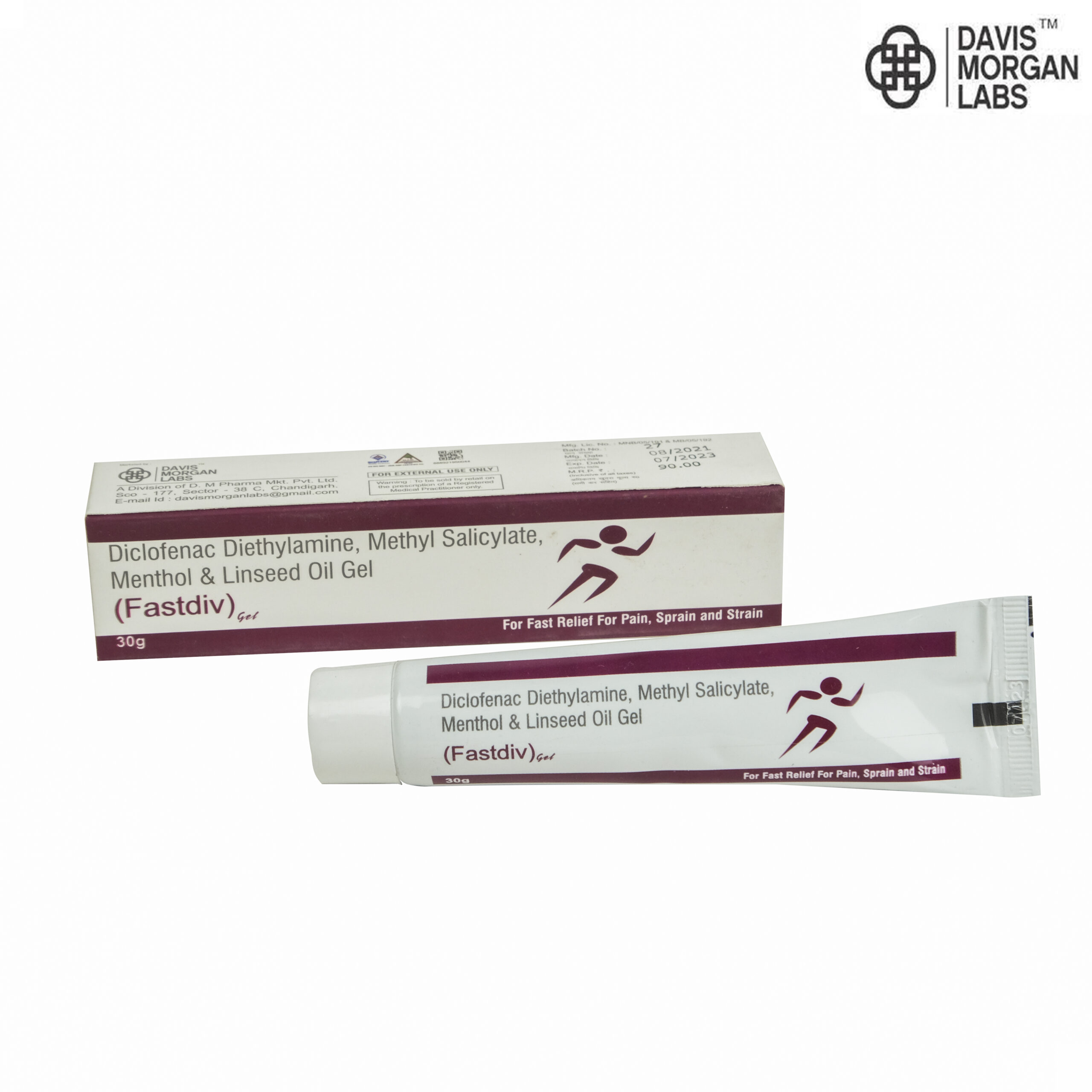 Diclofenac Diethylamine- 1.16% (Eq. to Diclofenac Sodium-1% )+ Linseed Oil- | FASTDIV GEL
