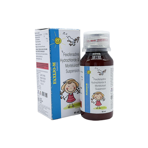 BRAND NAME: FAXIJO-M COMPOSITION: FEXOFENADINE HYDROCHLORIDE & MONTELUKAST SUSPENSION 60ML | FaxiJo-M