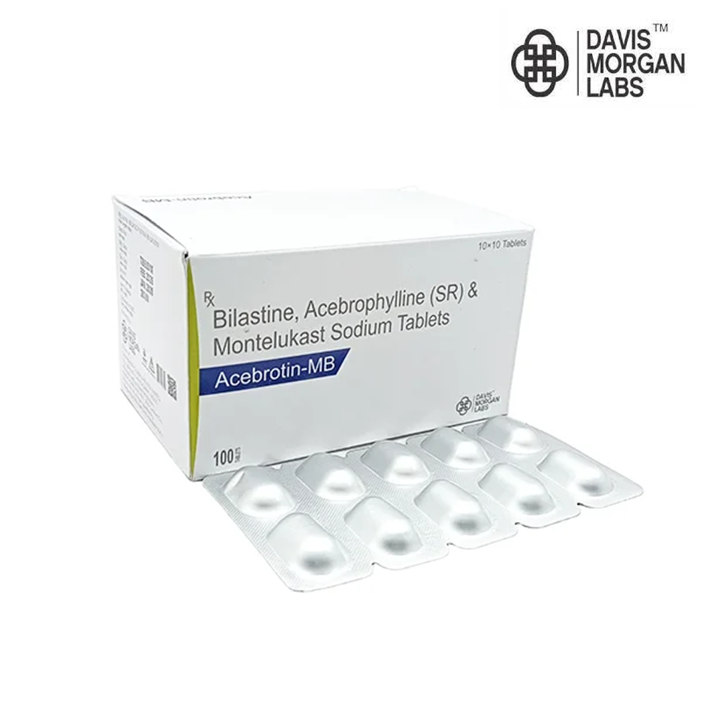 Bilastine, Acebrophylline (SR) & Montelukast Sodium Tablets | Acebrotin-MB