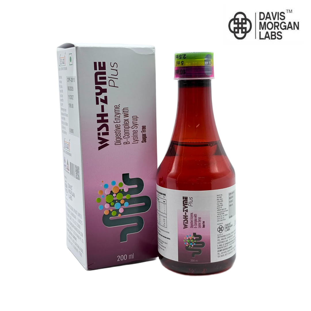 Fungal Diastase: Breaks down complex carbohydrates and starches Pepsin: Aids | Wish Zyme Plus Syrup